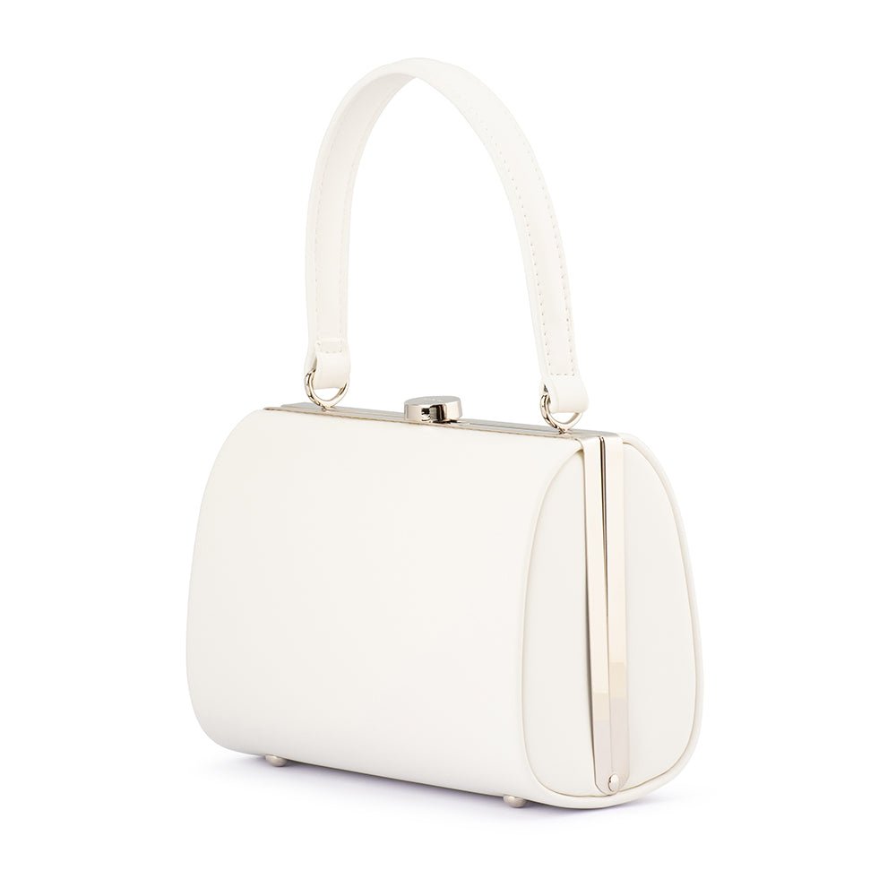 Olga Berg TONIA Top Handle Bag (White)