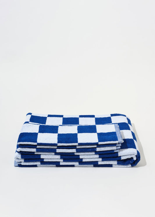 Blanca Studio TOWEL SET COBALT BIG CHECK (Blue)