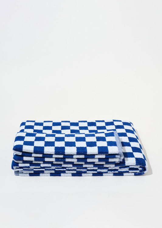 Blanca Studio TOWEL SET COBALT SMALL CHECK (Blue)