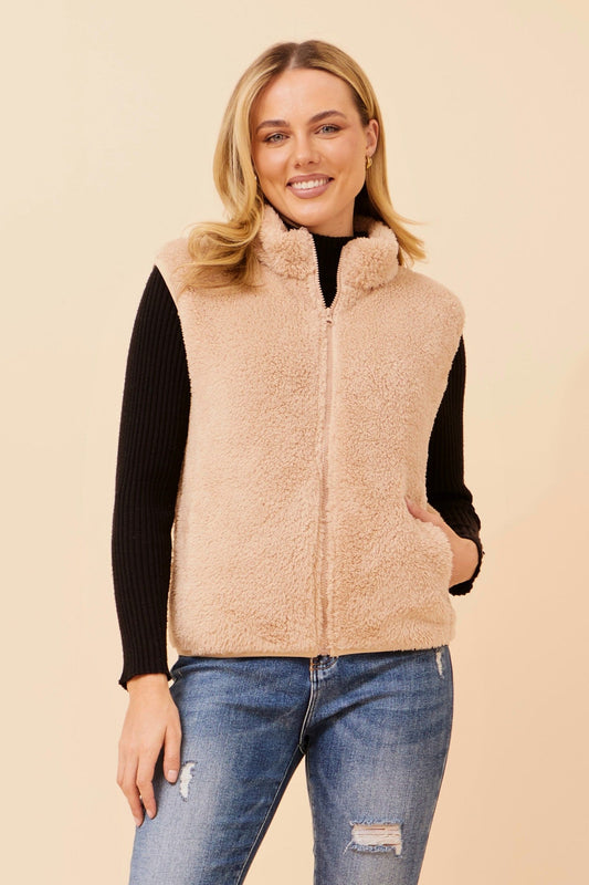 ZABRINA FAUX FUR VEST (Amazon)
