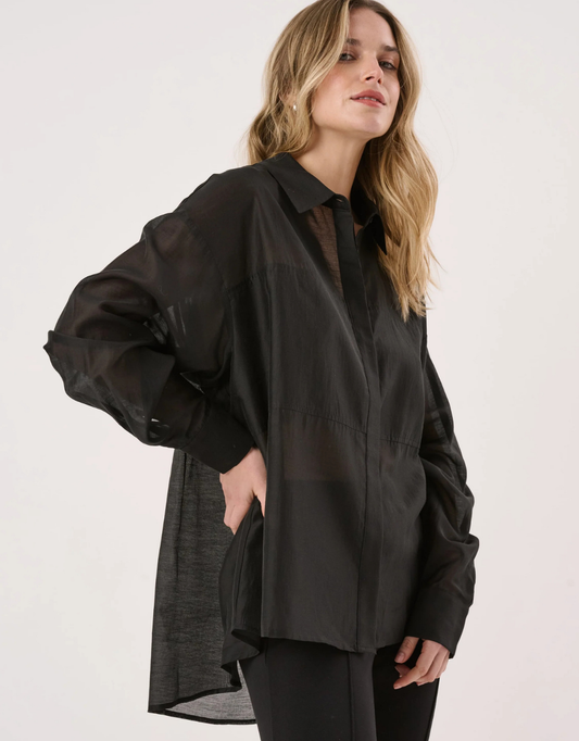 Sass Clothing Val Oversized Shirt (Black)