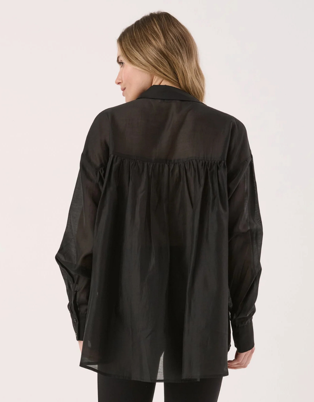 Sass Clothing Val Oversized Shirt (Black)