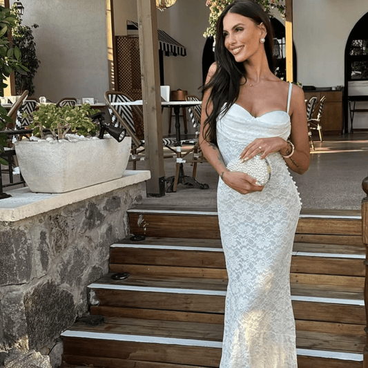 Olga Berg VALENTINA Pearl Clutch (Silver)