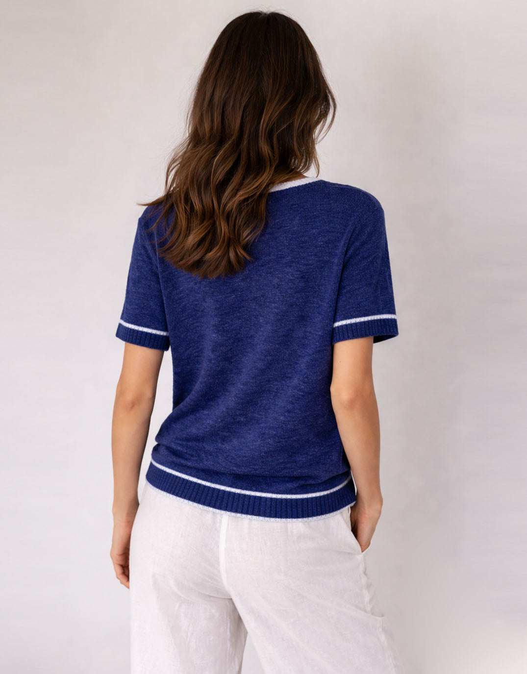 Valeria The Label Nora Knit Tee (Cobalt Blue)