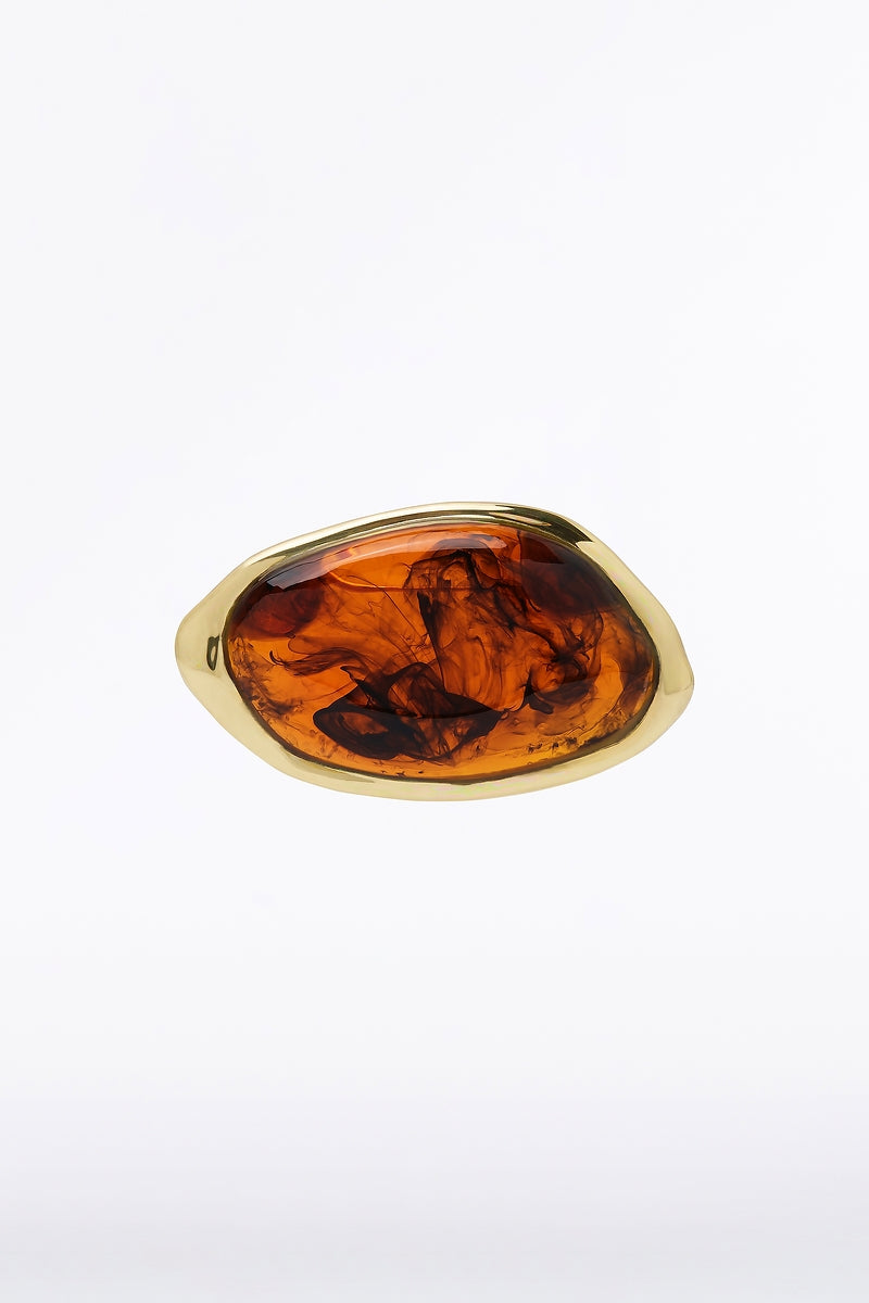 Image of Keychains. Product name - Venetian Oval Brooch in Gold colour by brand - Carla Zampatti