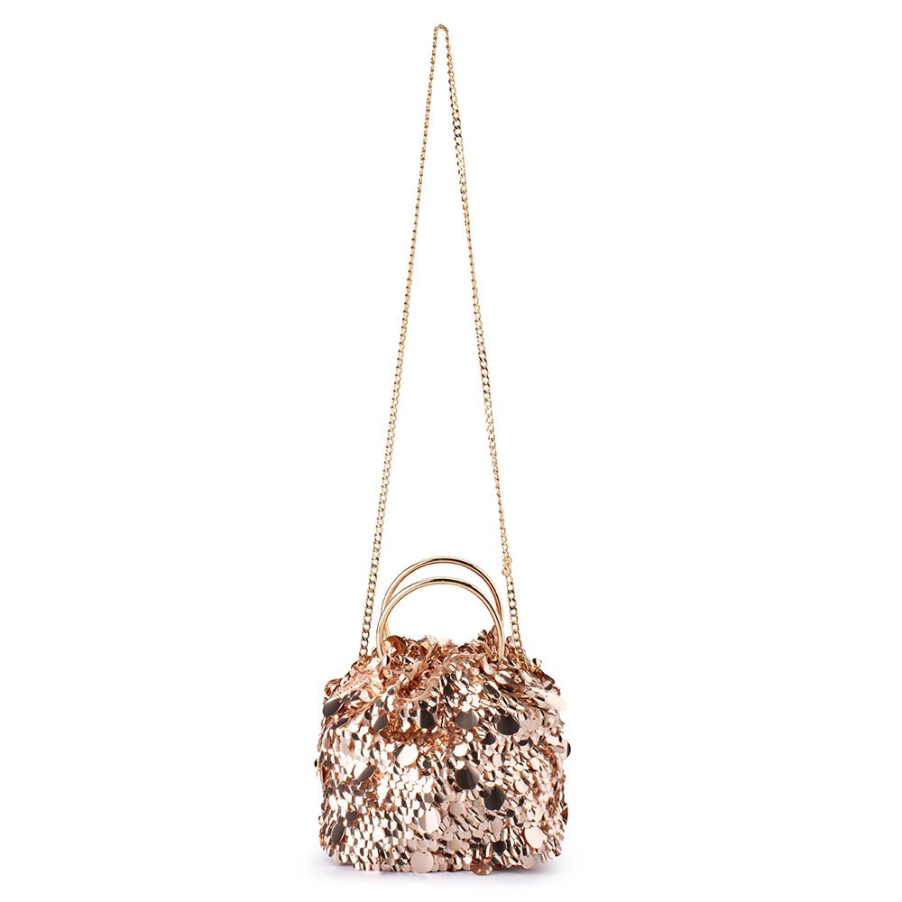 Olga Berg VERA Sequin Top Handle (Blush)
