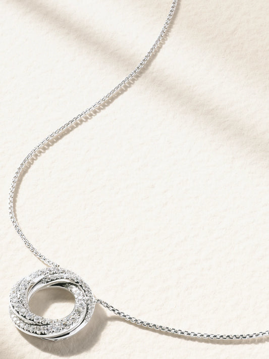 Crossover 18-karat White Gold Diamond Necklace