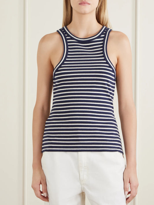 Nili Lotan Hank Striped Cotton Tank