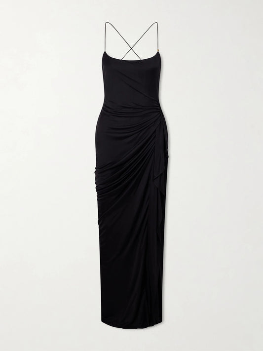 Versace Draped Jersey Gown