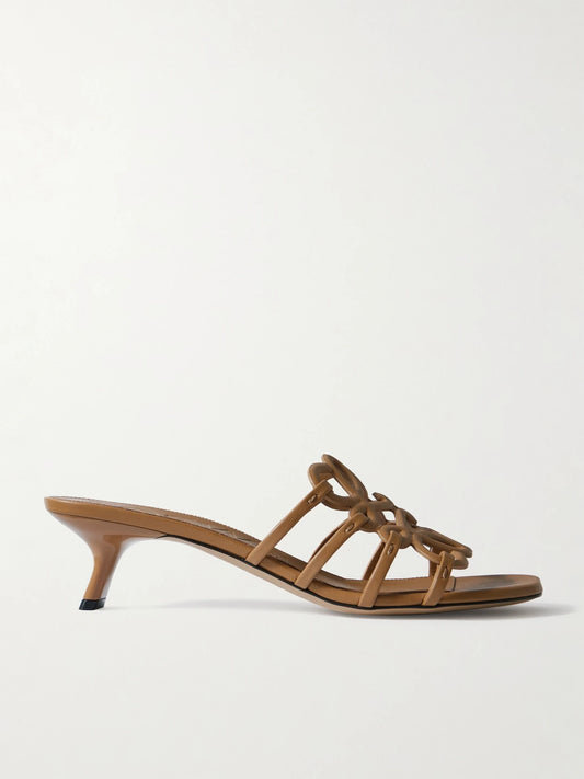 LOEWE + Paula's Ibiza Petal Anagram Leather Sandals