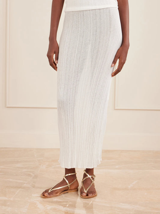 Ivana Ribbed-knit Maxi Skirt