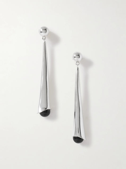 Lou Lou Silver Onyx Earrings
