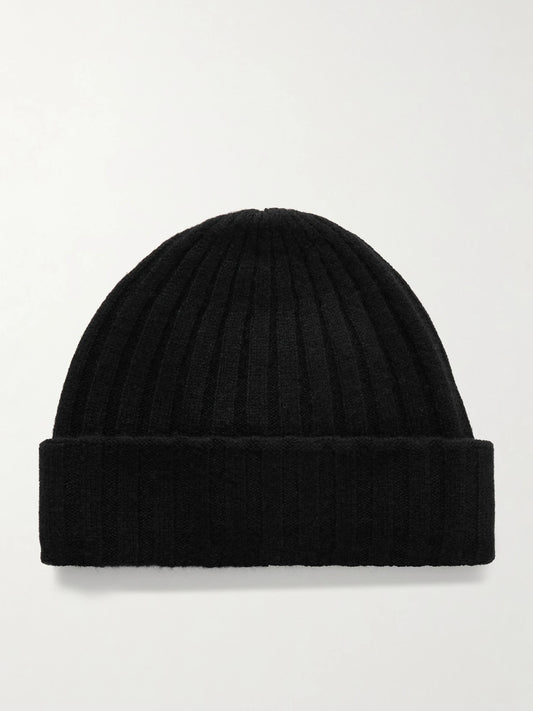 Ribbed Cashmere Beanie