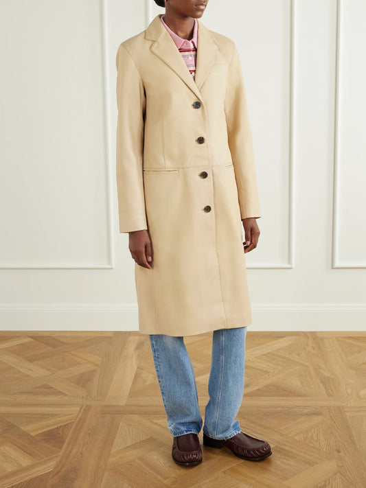 STAUD Wyatt Leather Coat