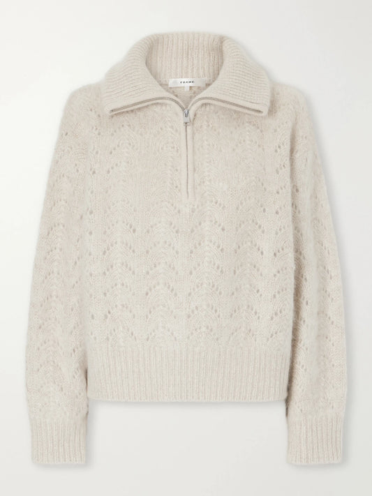 FRAME The Airy Wool And Cashmere-blend Cardigan