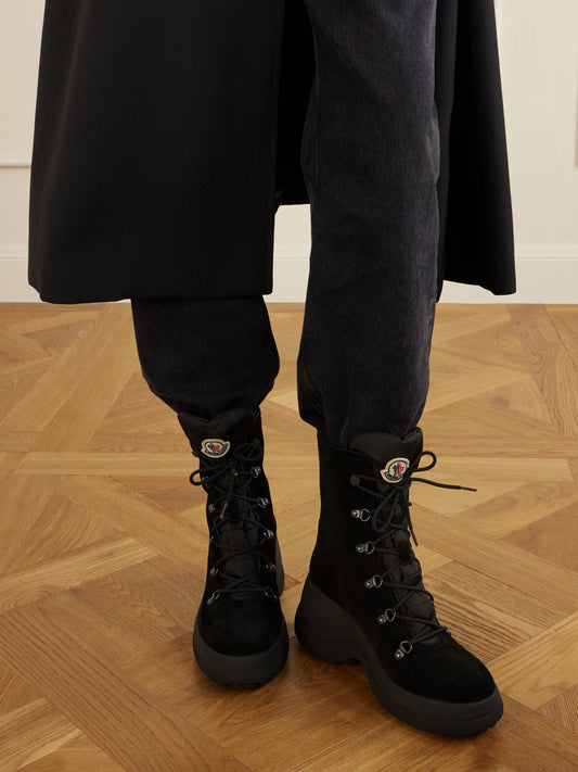 Resile Trek Shell-trimmed Suede Ankle Boots