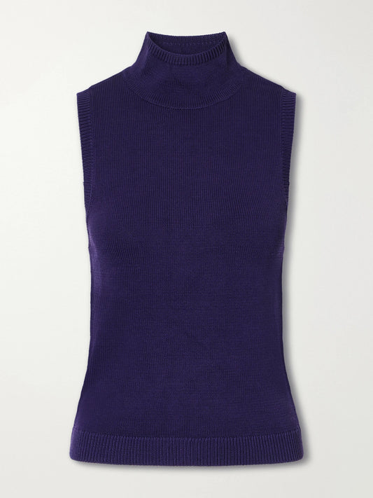 STAUD Montclair Knitted Turtleneck Top