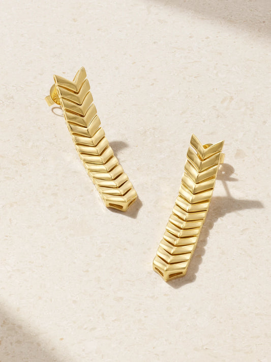 Zipper 18-karat Gold Earrings