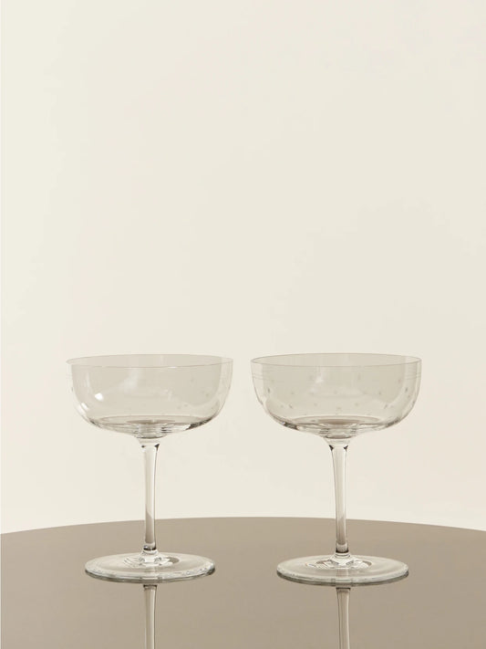 Rothschild Stars Set Of Two Crystal Champagne Cup