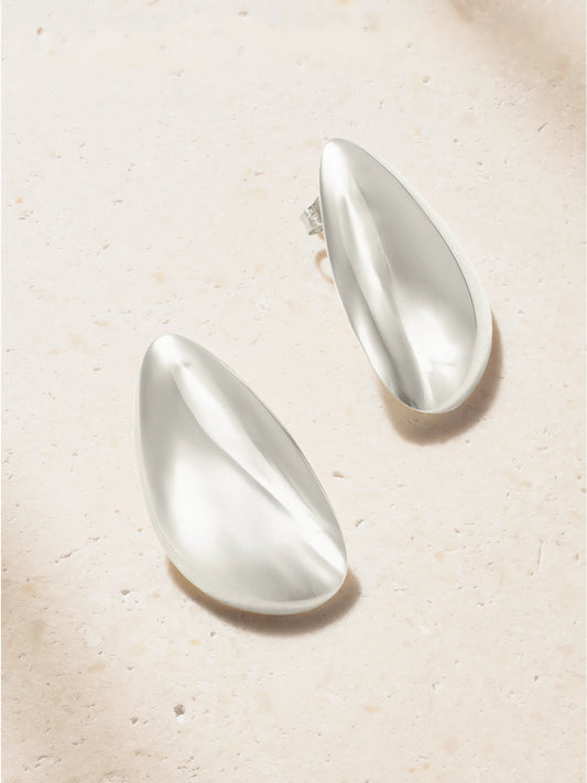 Sculptural Recycled Sterling Silver Earrings