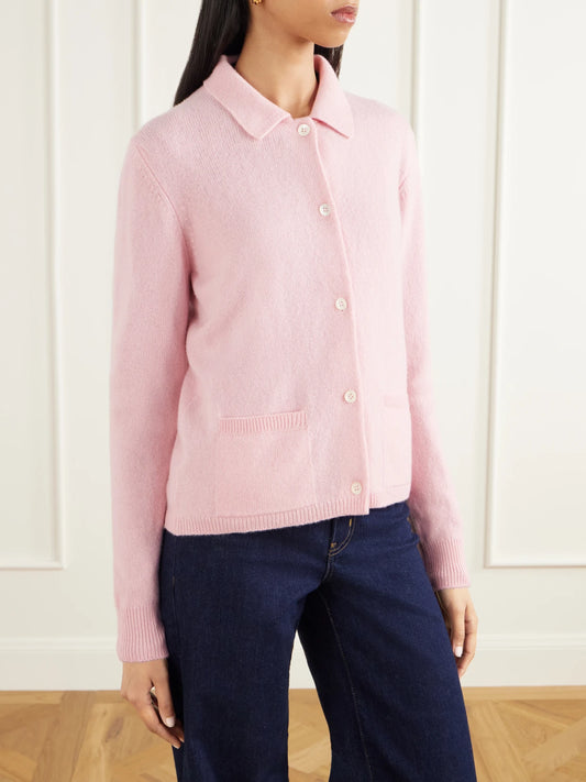 &Daughter Cora Wool Polo Cardigan