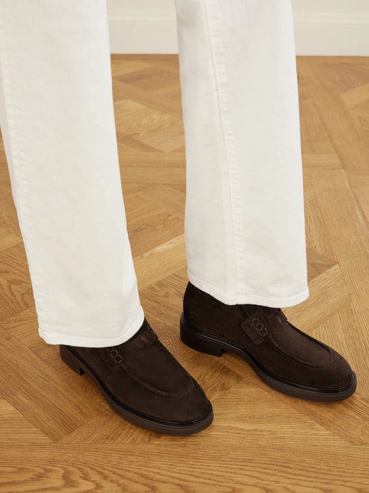Gianvito Rossi Suede Penny Loafer Ankle Boots