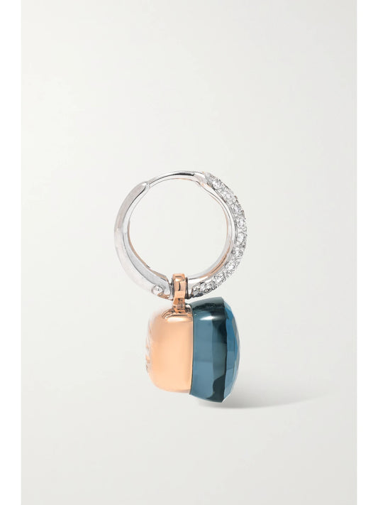 Nudo 18-karat White And Rose Gold Multi-stone Doublet Earrings
