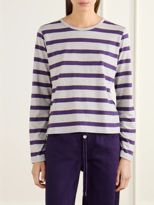 Still Here Striped Cotton-jersey T-shirt