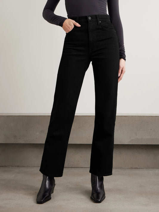 London High-rise Straight-leg Jeans