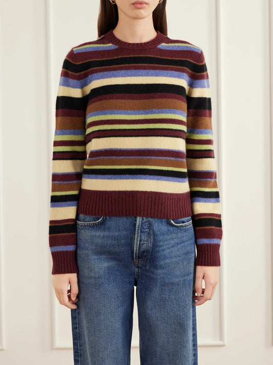 The Elder Statesman Elena Striped Cashmere Sweater