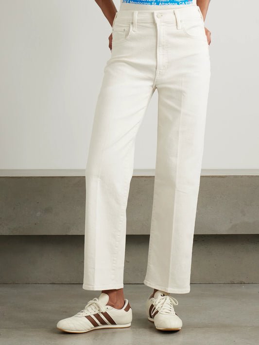 The Rambler Zip Ankle Cropped Straight-leg Jeans