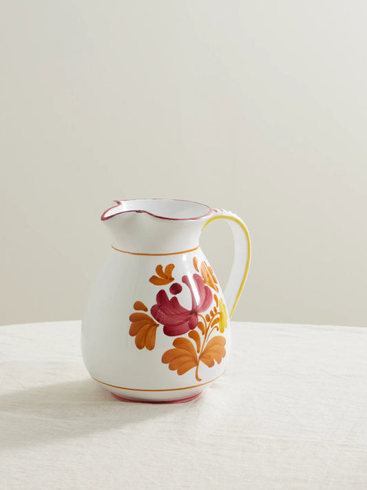 Blossom Painted Ceramic Jug