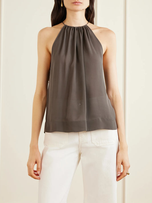 Nili Lotan Nikki Silk Halterneck Tank