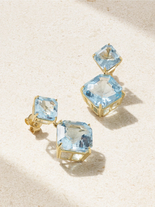 14-karat Gold Topaz Earrings
