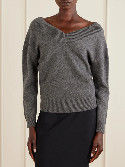 Off-the-shoulder Cashmere Top