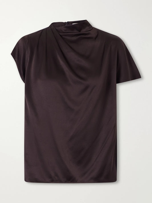 STAUD Davina Silk-blend Top