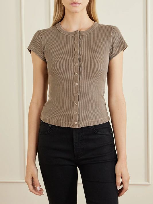 Tabi Ribbed Jersey Cardigan