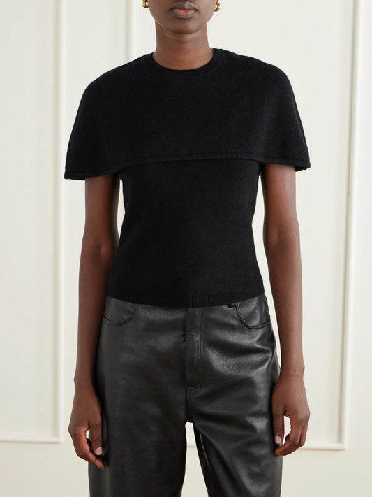 SIMKHAI Yuki Cape-effect Cashmere Top