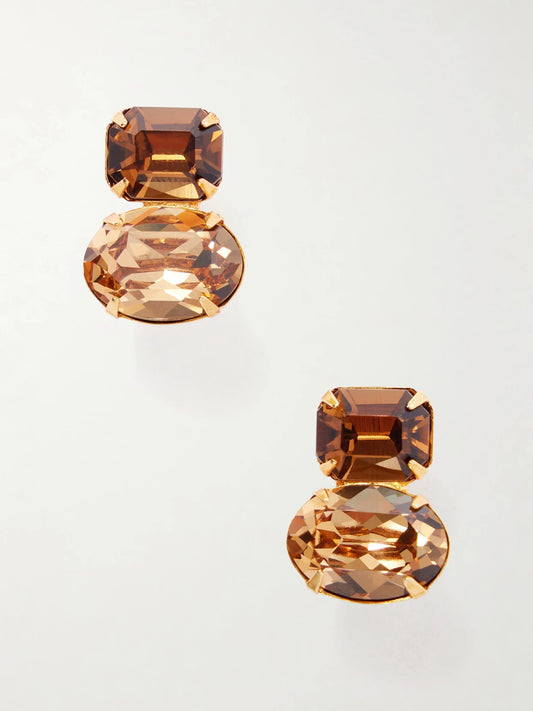 Maureen Gold-tone Crystal Earrings