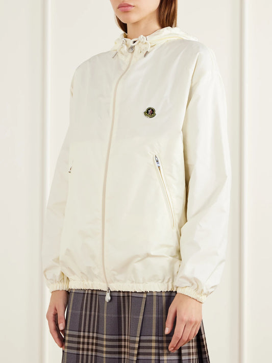 Moncler Windbreaker Logo-appliquéd Hooded Shell Jacket