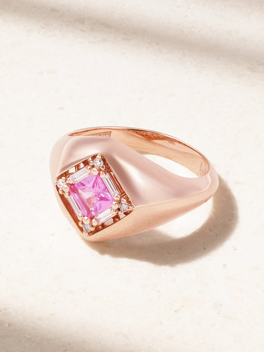 18-karat Rose Gold, Sapphire And Diamond Ring