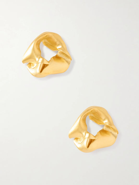 Notsobig Scrunch Gold Vermeil Earrings