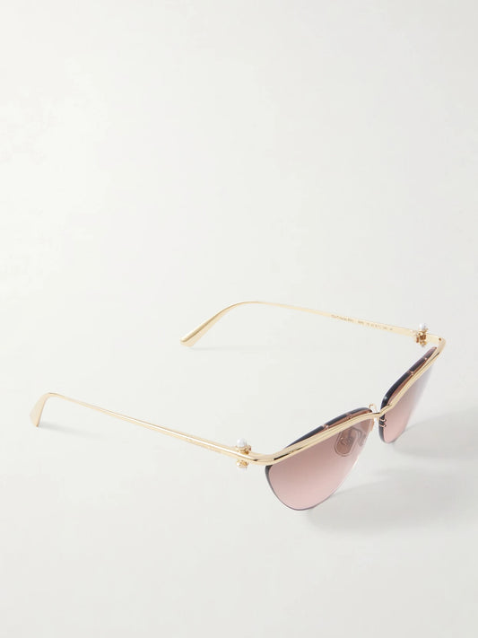 Diortribales B2u Cat-eye Gold-tone Sunglasses