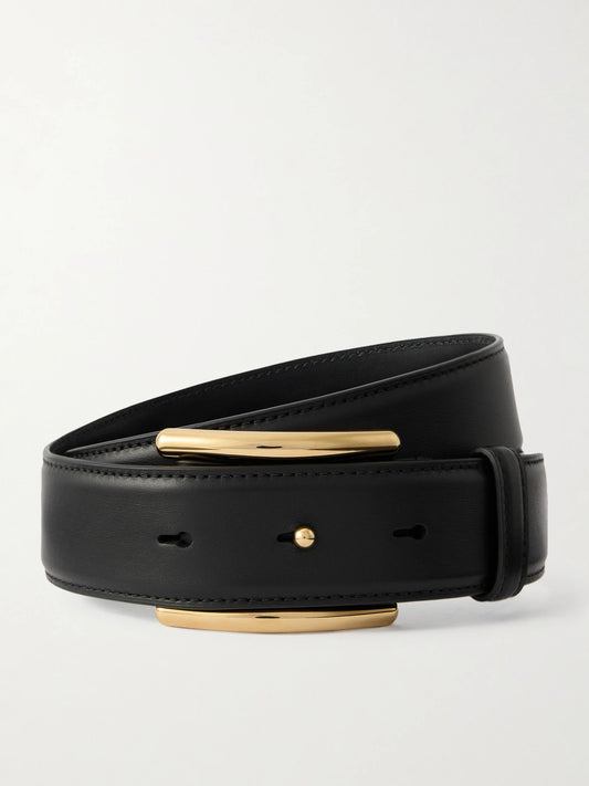 Embellished Leather Waist Belt
