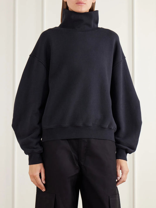 AGOLDE Jenning Cotton-fleece Turtleneck Sweatshirt