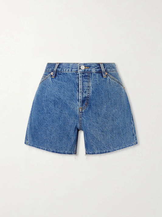 Straight-leg Denim Shorts