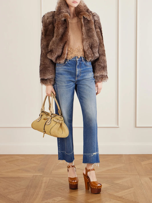 Lace-trimmed Wool And Cashmere-blend Sweater