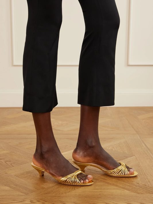 Dixie 40 Metallic Leather Mules