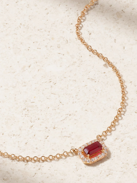 18-karat Rose Gold, Ruby And Diamond Necklace