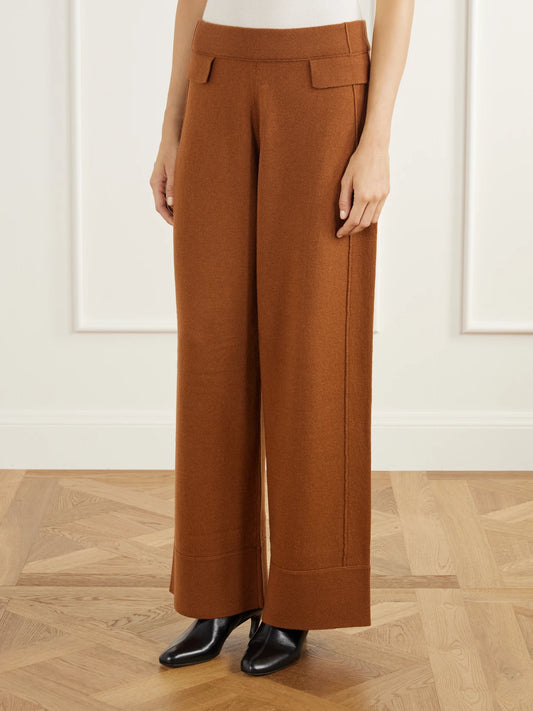 Allude Wool And Cashmere-blend Wide-leg Pants